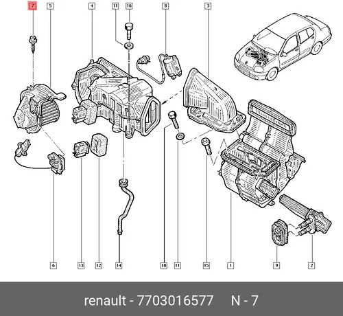 винт!\ Renault 7703016577