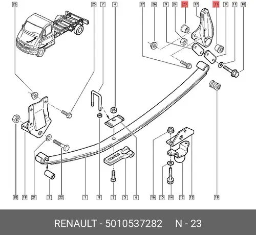 сайлентблок рессоры!\ Renault 5010537282