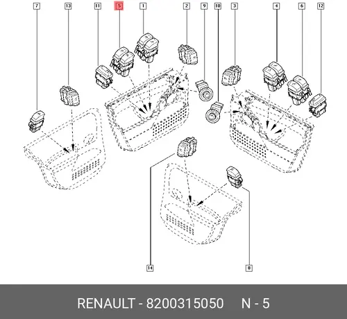 Датчик ABS RENAULT 8200315050