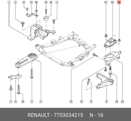  ГАЙКА 7703034215 RENAULT