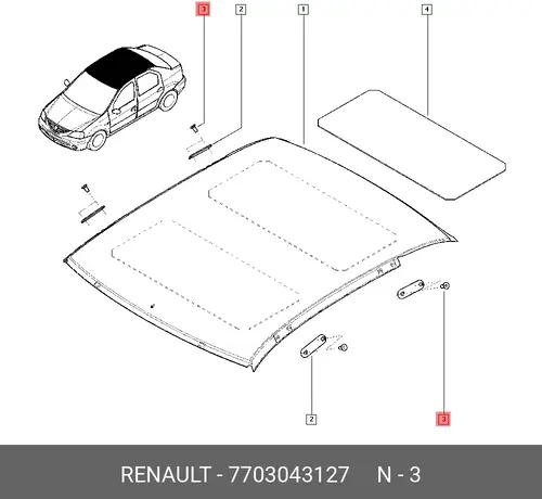 гайка! M6!\ Renault 7703043127