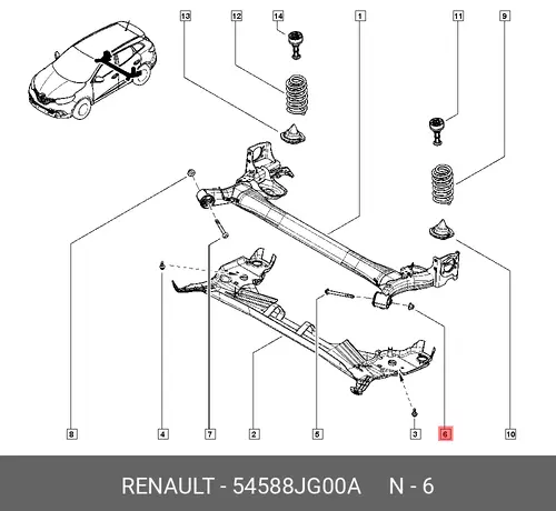 ГАЙКА, KOLEOS 54588JG00A RENAULT