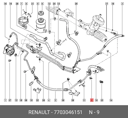 ГАЙКА М8 7703046151 RENAULT