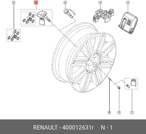  ДАТЧИК ДАВЛЕНИЯ ВОЗДУХА 400012631R RENAULT