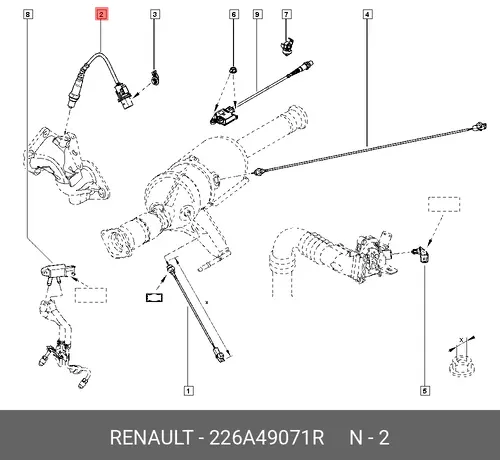 ЛЯМБДА ЗОНД 226A49071R RENAULT
