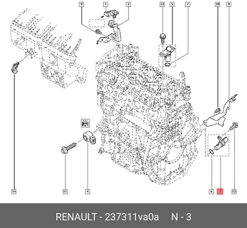 OT-GEBERZL 237311VA0A RENAULT