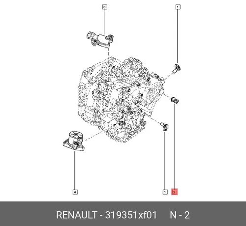 Датчик ABS RENAULT 319351XF01