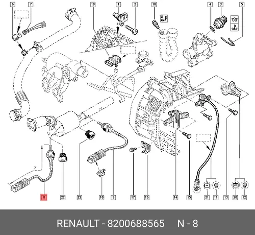Датчик температуры автомобильный RENAULT 8200688565