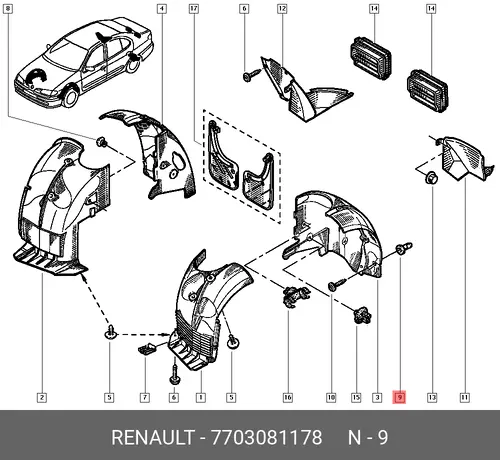 xxxПИСТОН ПЛАСТИКОВЫЙ 7703081178 RENAULT