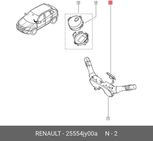 Кольцо&nbsp;контактное RENAULT 25554JY00A