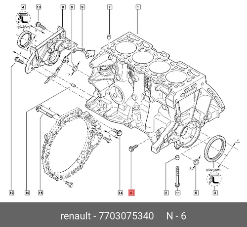  ЗАГЛУШКА M10 (МЕТ) 7703075340 RENAULT