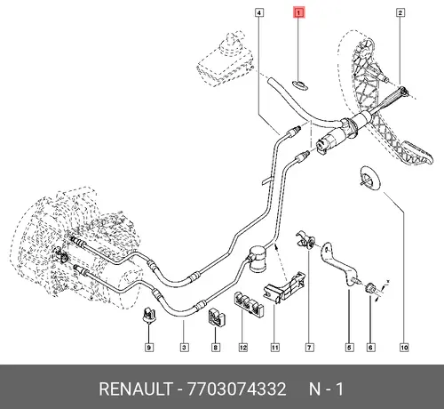  ЗАГЛУШКА КРЫШИ (ПЛАС) 7703074332 RENAULT