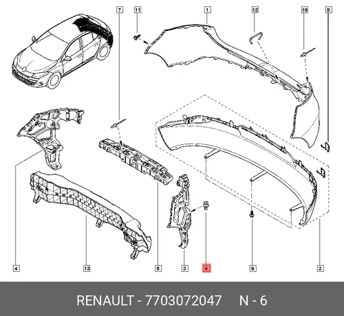 заклепка!\ Renault 7703072047