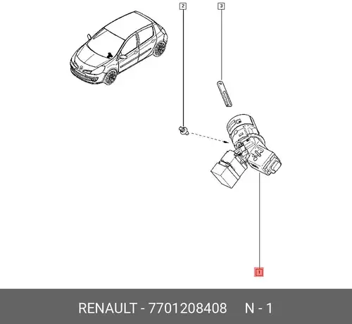 замок зажигания!\ Renault 7701208408