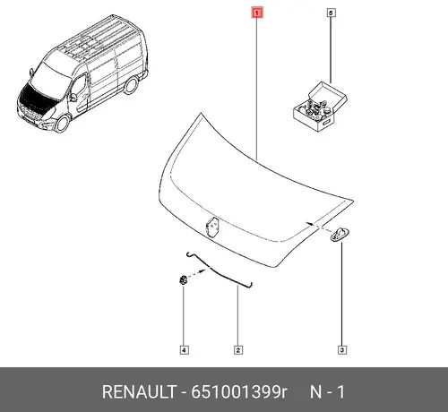 Капот MASTER III 651001399R RENAULT