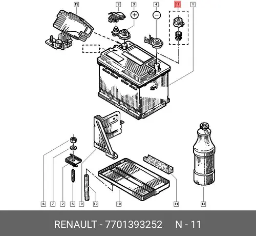 7701393252 клемма --- RENAULT