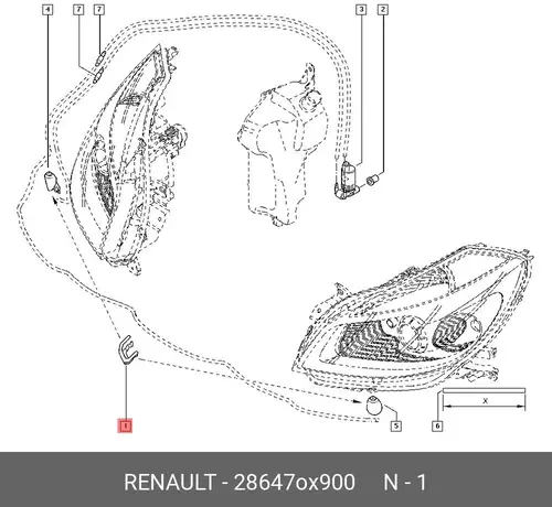 КЛИПСА (МЕТ) 28647OX900 RENAULT