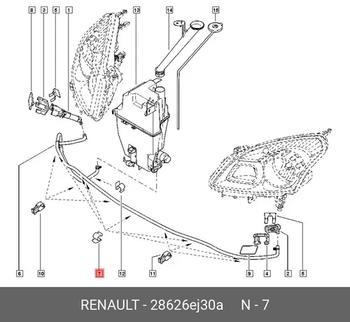 КЛИПСА (ПЛАС) 28626EJ30A RENAULT