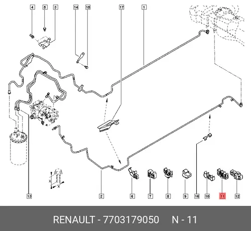 КЛИПСА (ПЛАС) 7703179050 RENAULT
