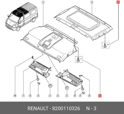 КЛИПСА (ПЛАС) 8200110326 RENAULT