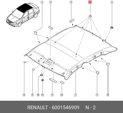 ФИКСАТОР 6001546909 RENAULT
