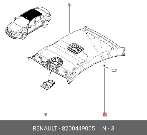  ПИСТОН ОБШИВКИ 8200449005 RENAULT