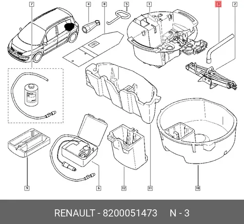 КЛЮЧ БАЛЛОННЫЙ 8200051473 RENAULT