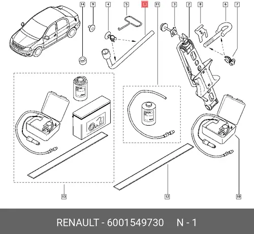 6001549730 Ключ балонный RENAULT