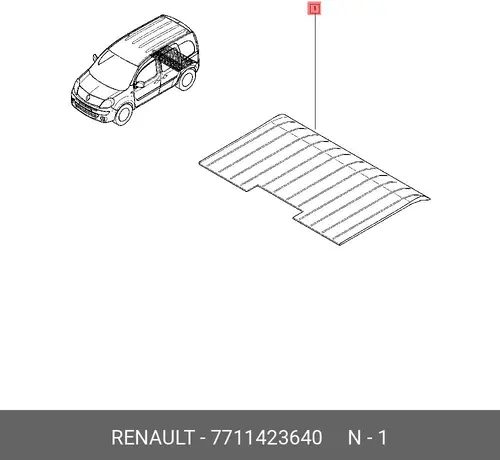 Коврик в багажник RENAULT 7711423640