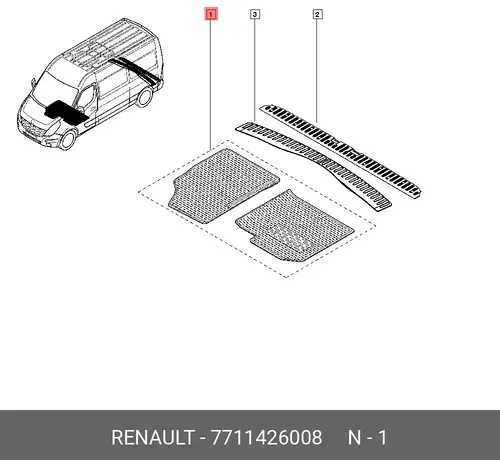 Коврики в салон RENAULT 7711426008