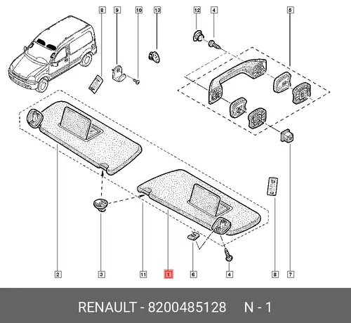  КОЗЫРЕК 8200485128 RENAULT