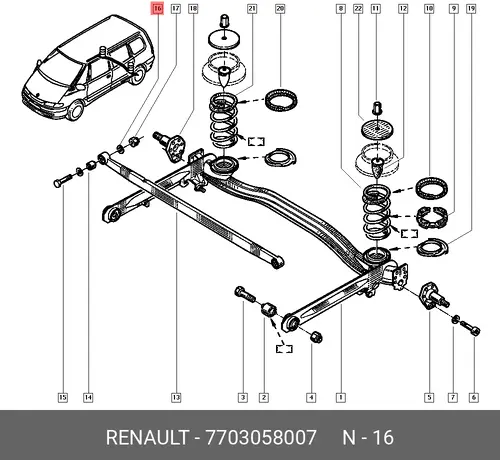 КОЛЬЦО РЕЗИН. 7703058007 RENAULT