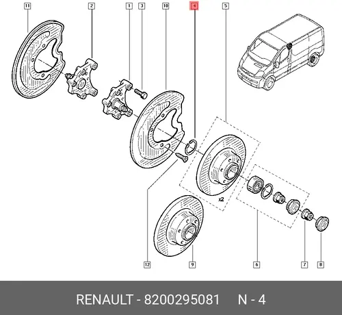кольцо стопорное!\ Renault 8200295081