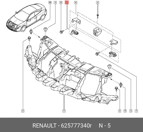 625777340R Автозапчасть RENAULT