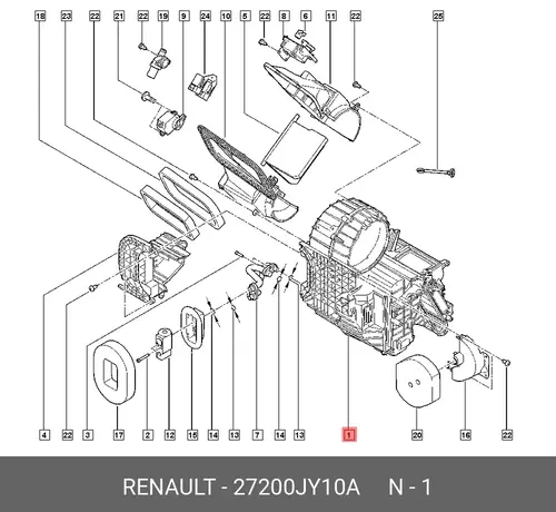 Отопитель воздушный RENAULT 27200JY10A
