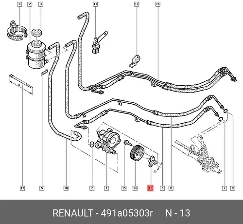 Автозапчасть 491A05303R RENAULT