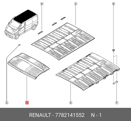 КРЫША КАБИНЫ 7782141552 RENAULT