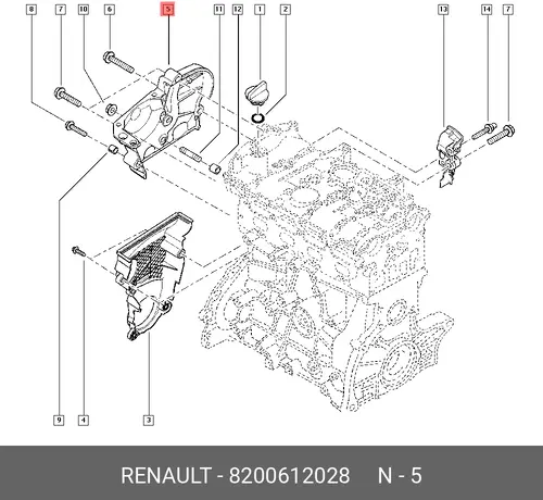 крышка грм!\ Renault 8200612028