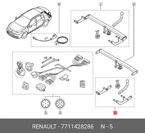 Фаркоп RENAULT 7711428286
