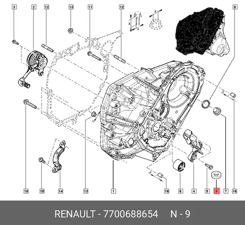 7700688654 МАГНИТ (КП) RENAULT