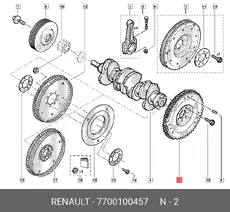 маховик!\ Renault 7700100457