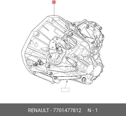 Коробка передач в сборе RENAULT 7701477812