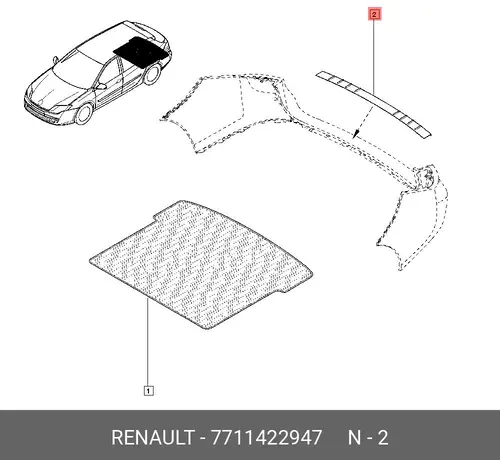 НАКЛАДКА БАМПЕРА ДЕКОР. (ПЛАС) 7711422947 RENAULT