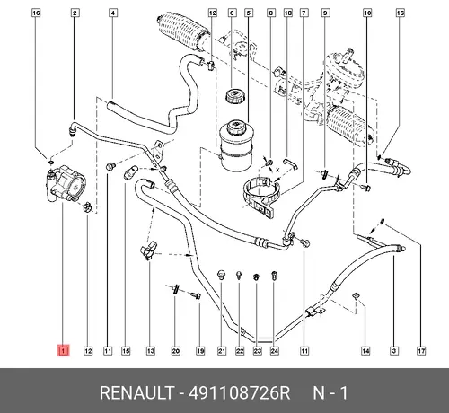 Насос гидроусилителя руля RENAULT 491108726R