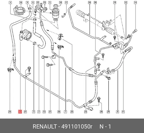 Насос гидроусилителя руля RENAULT 491101050R