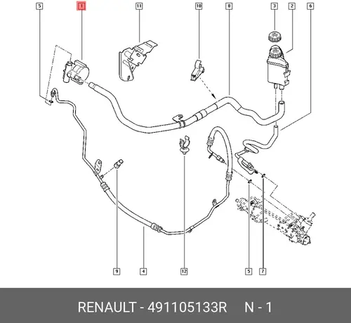 Насос гидроусилителя руля RENAULT 491105133R