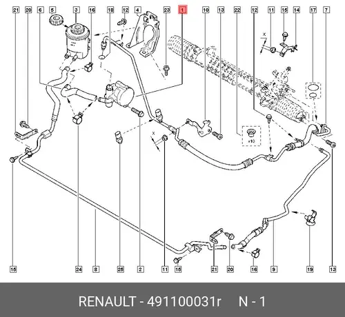 Насос гидроусилителя руля RENAULT 491100031R