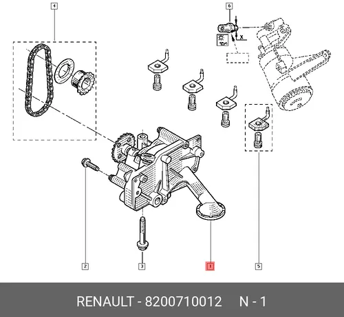 насос масляный!\Renault Laguna 8200710012