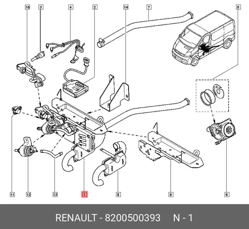 Отопитель воздушный RENAULT 8200500393