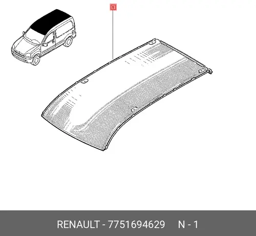 ПАНЕЛЬ КРЫШИ 7751694629 RENAULT